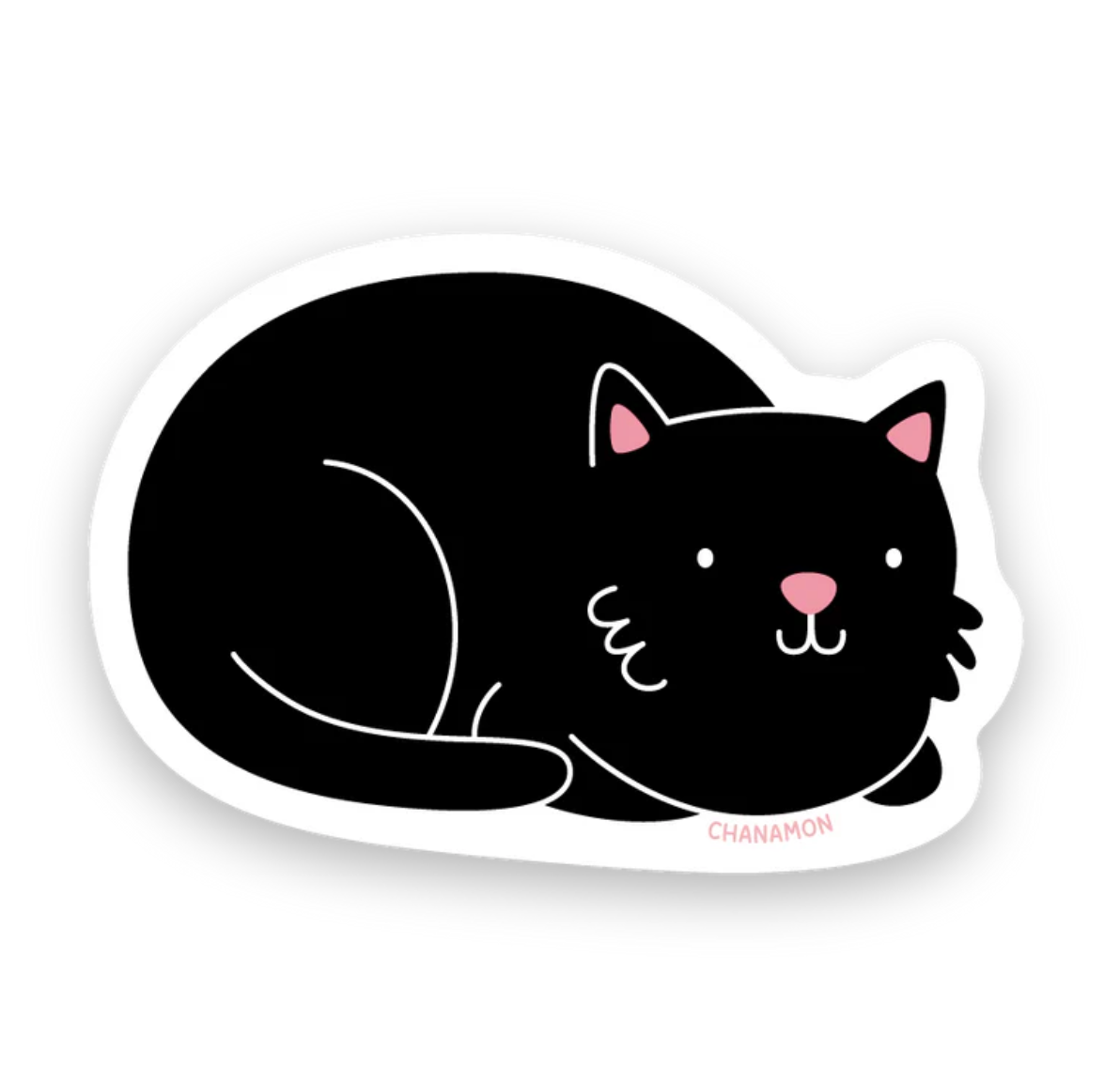 Cat Loaf sticker - Black