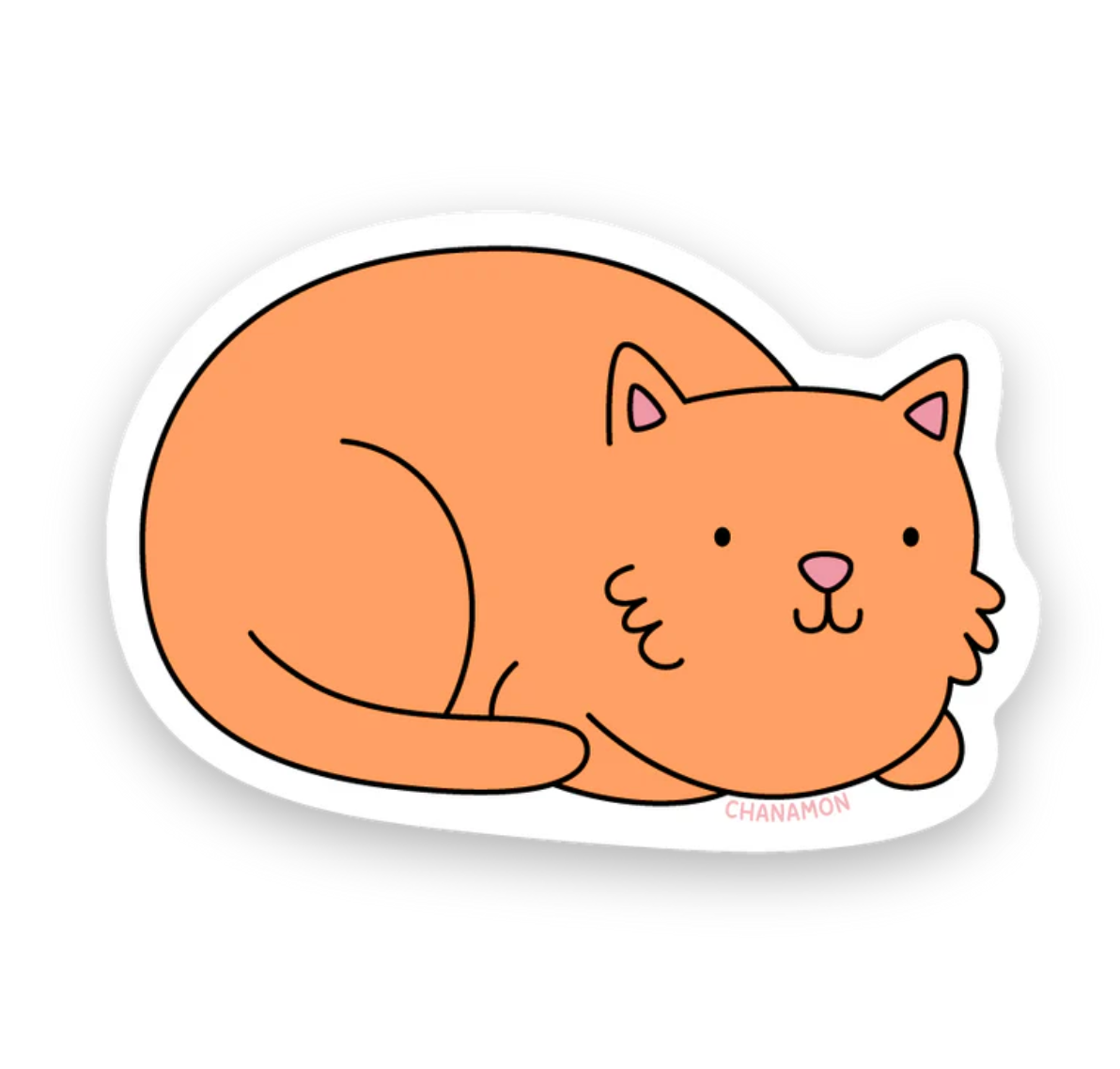 Cat Loaf sticker - Orange