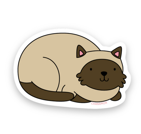 Cat Loaf sticker - Siamese