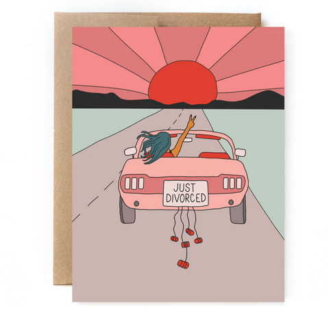 Just Divorced Greeting Card