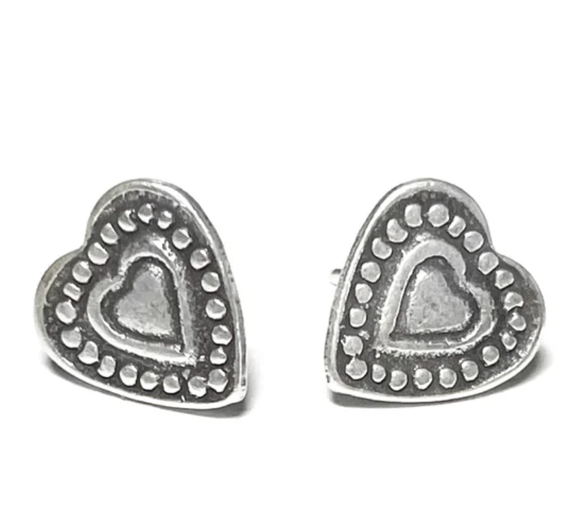 Tribal Heart Studs