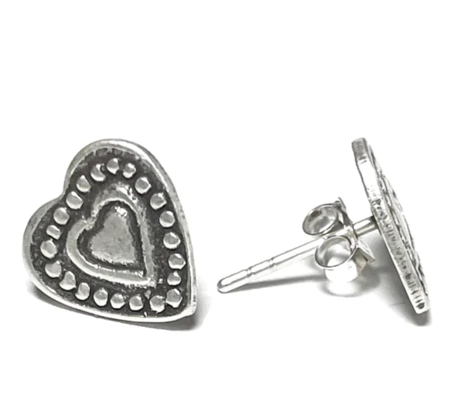 Tribal Heart Studs