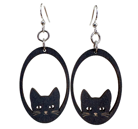 Sneaky Cat Dangly earrings