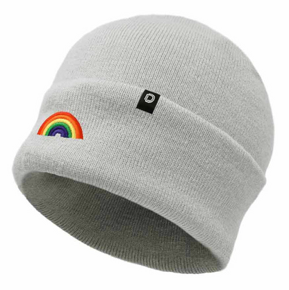 Rainbow beanie - Light Gray