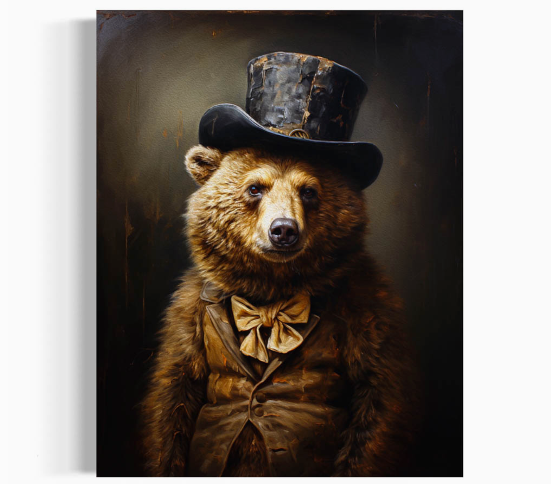 Bear in Top Hat Art Print