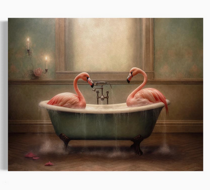 Pink Flamingos Art Print