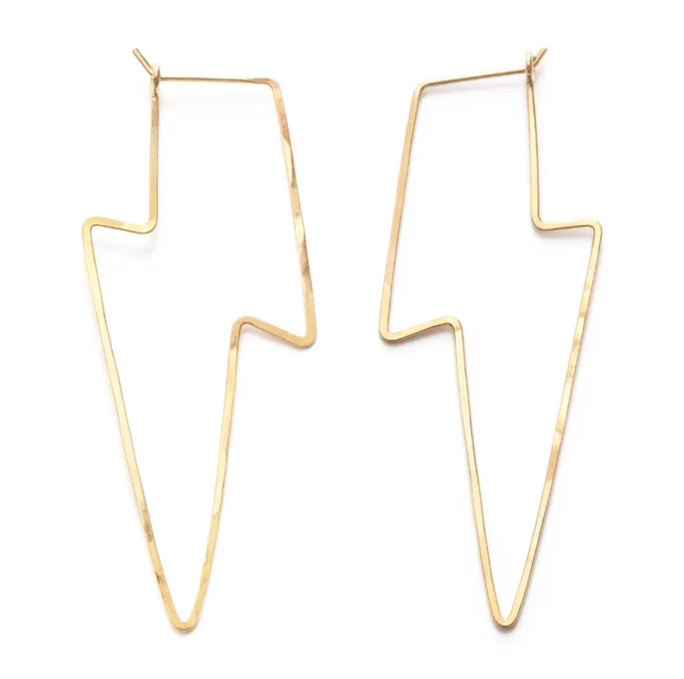 Lightning Bolt Hoops