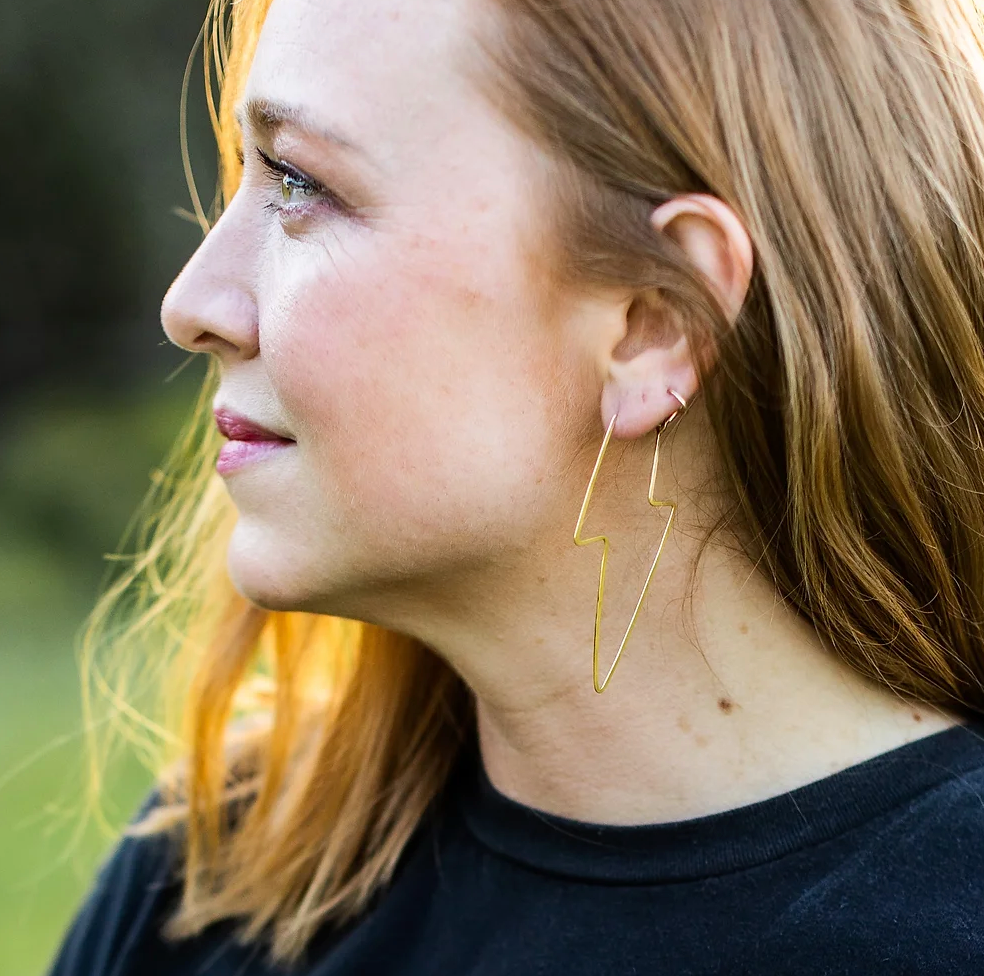 Lightning Bolt Hoops