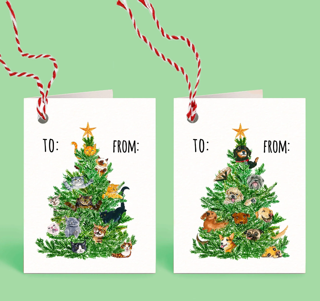 Cats and Dogs gift tags