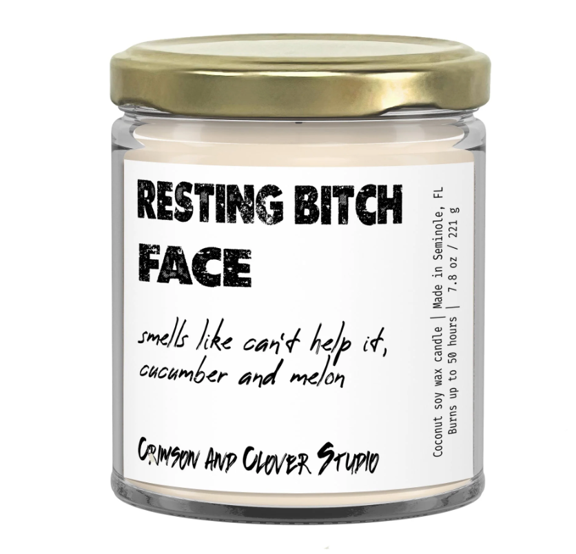 Resting Bitch Face candle