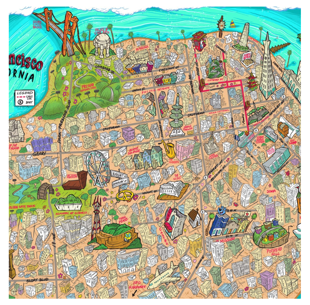 San Francisco Map by Sirron Norris