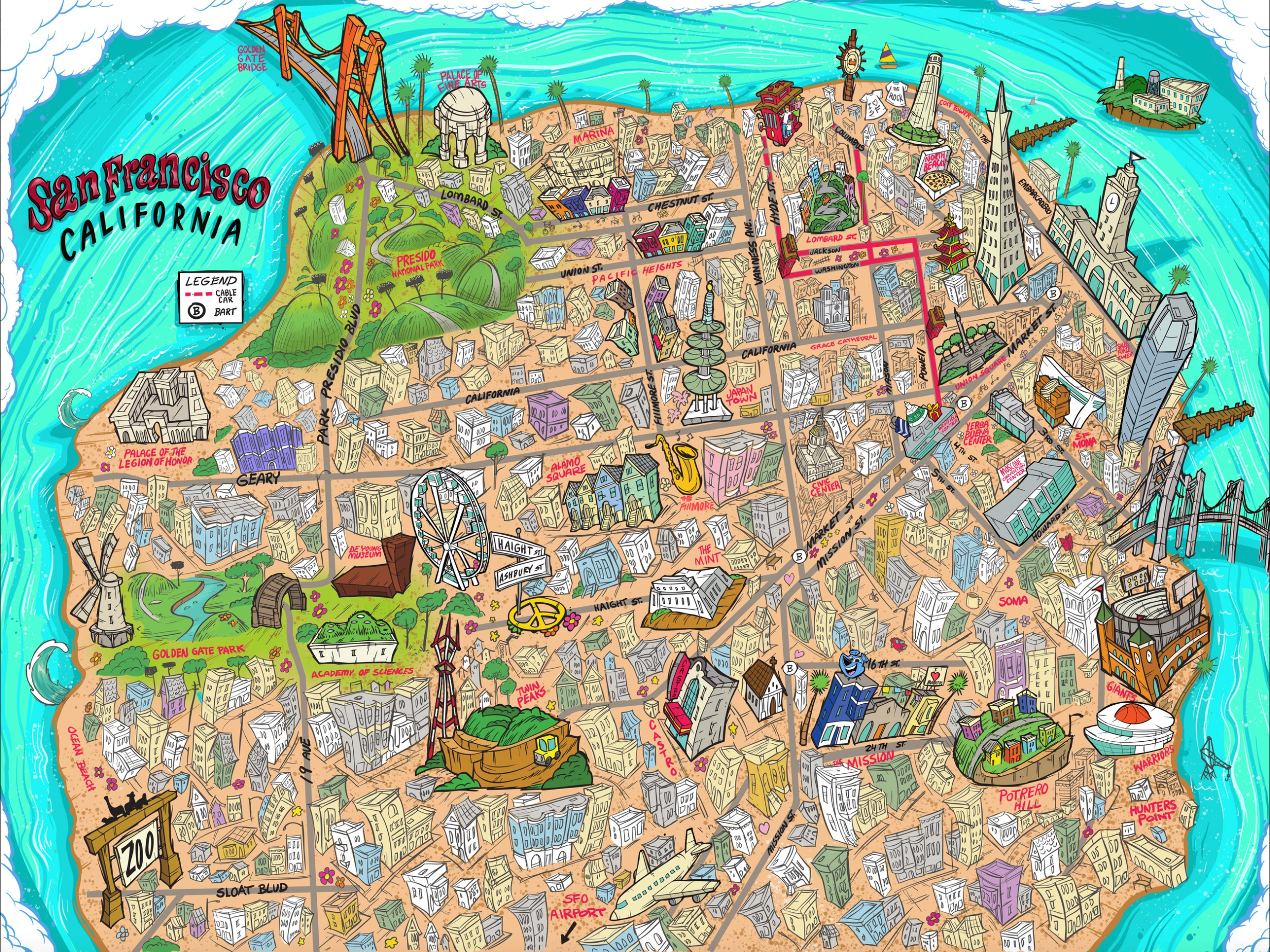 San Francisco Map by Sirron Norris