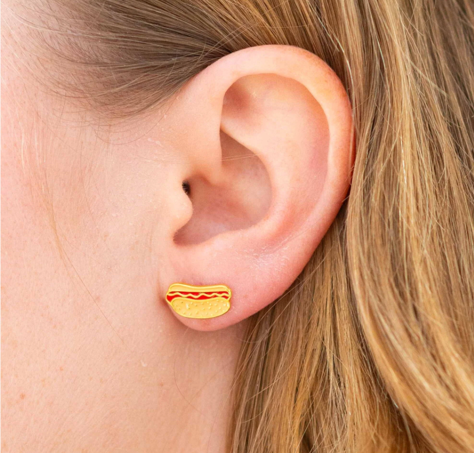 Hot Dog Enamel studs