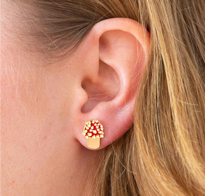 Mushroom Enamel studs