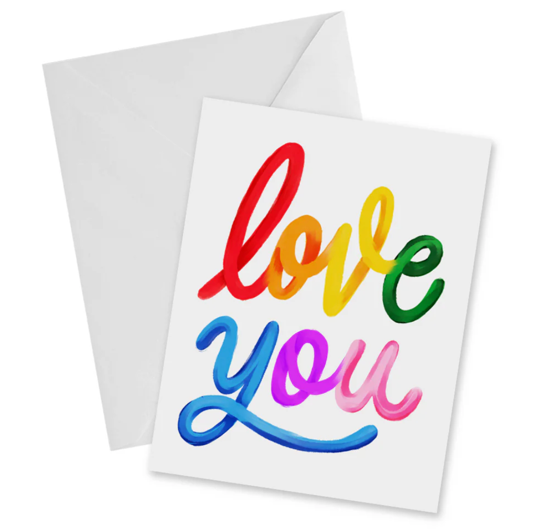 Love you Rainbow Greeting Card