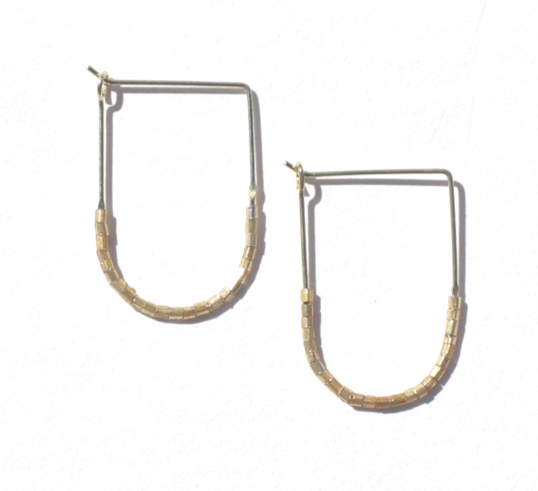 Beaded Drape Hoop earrings