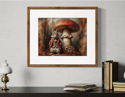 Charming Squirrel Art Print