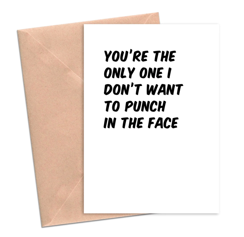 Punch in the Face greeting card