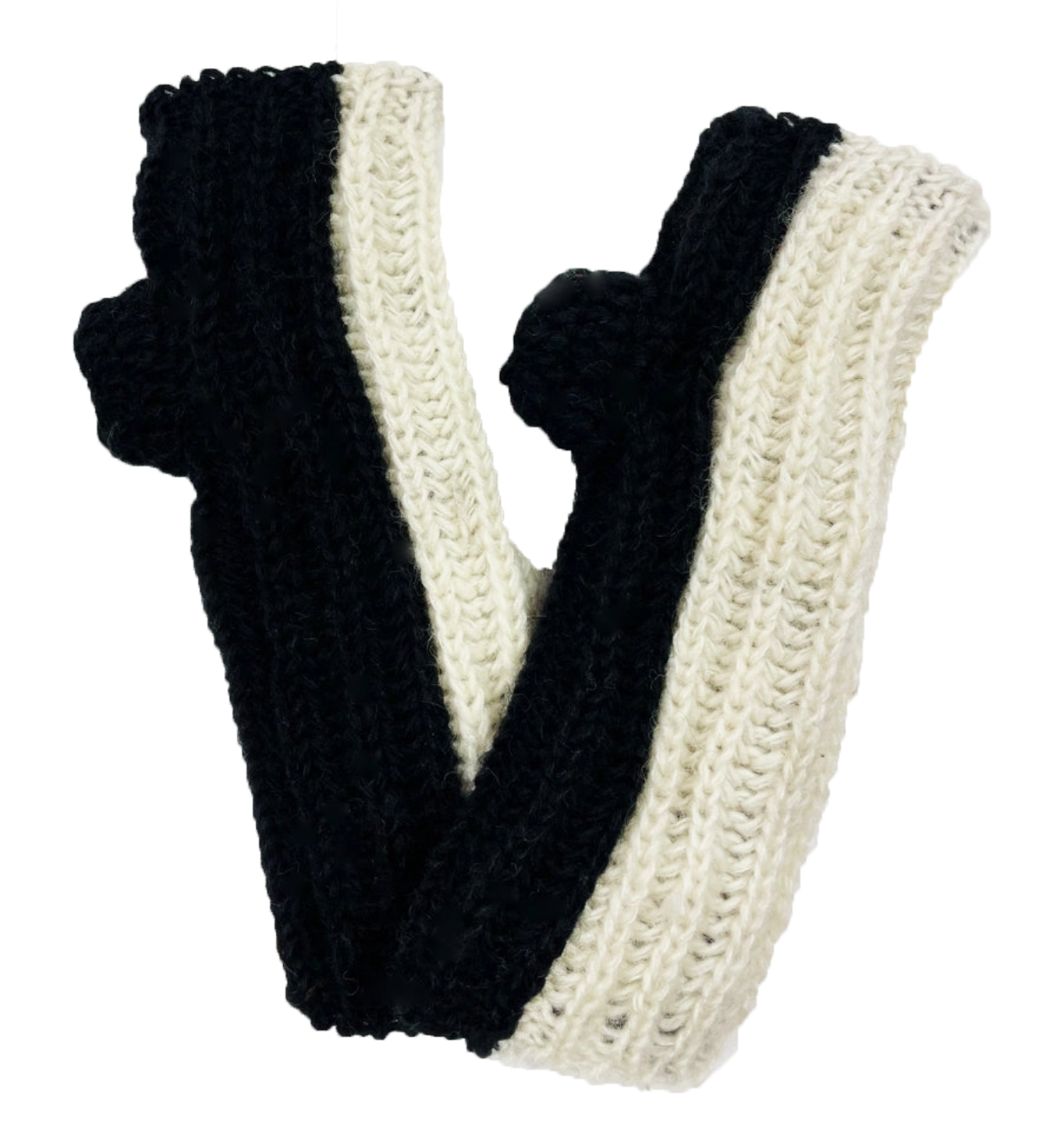 Two Toned Fingerless Gloves