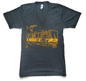 Muni Bus Unisex Vneck T-Shirt