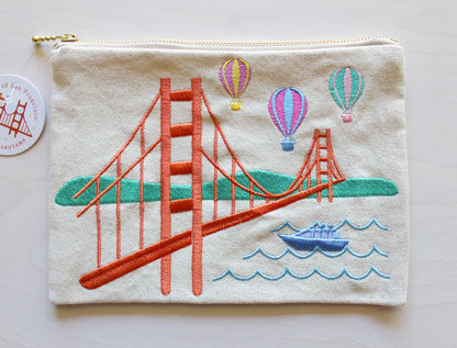 Embroidered Zipper Pouches