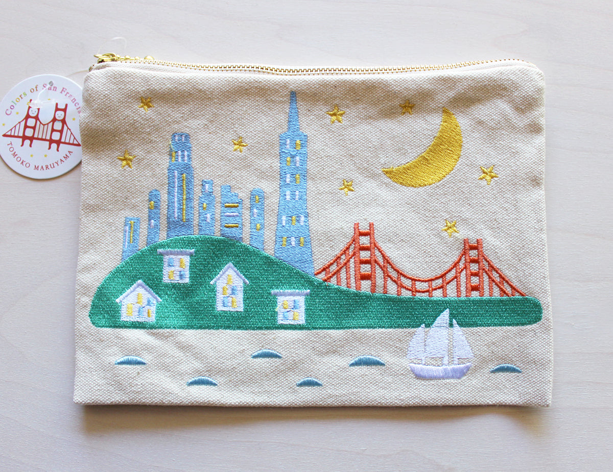 Embroidered Zipper Pouches