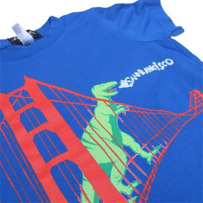 Dinosaur on the Golden Gate Bridge Kid's T-Shirt