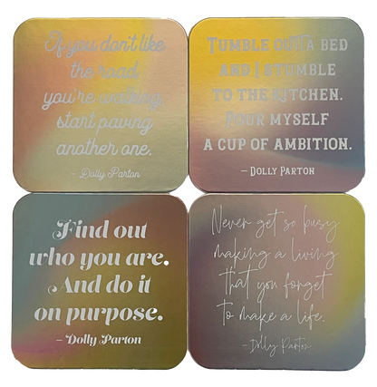 Dolly Parton Quote Coasters