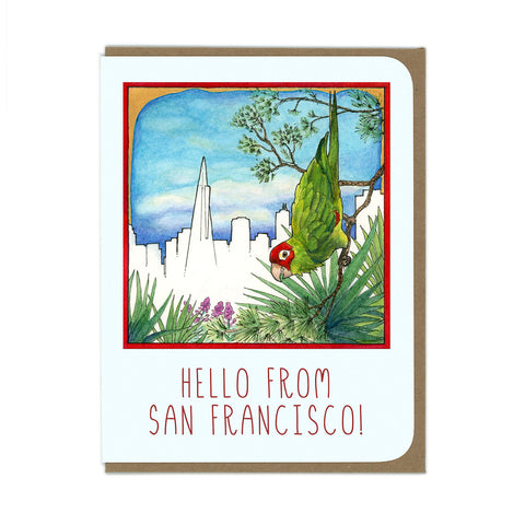 SF Parrot Greeting Card