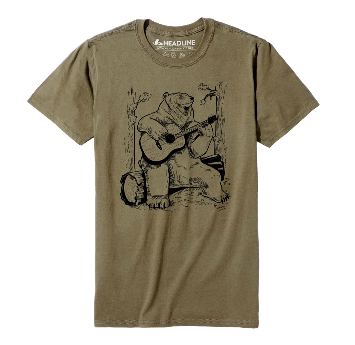 Acoustic Guitar Bear T-shirt