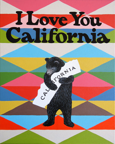 I Love You California Blanket Print