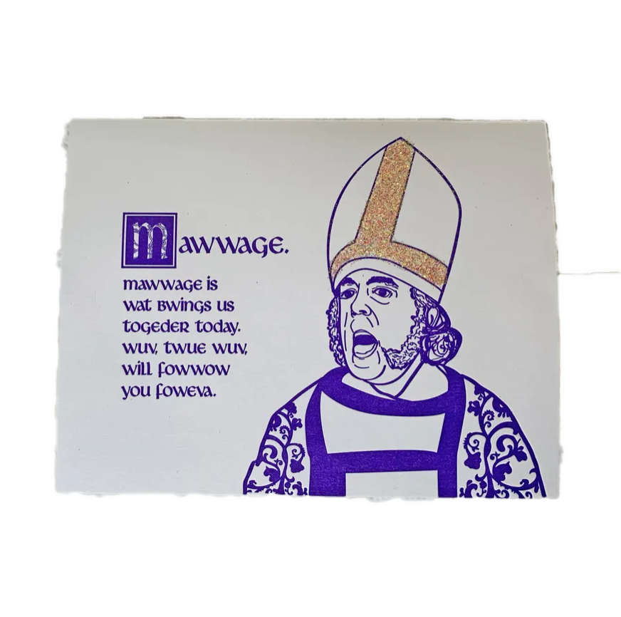 Mawwage greeting card