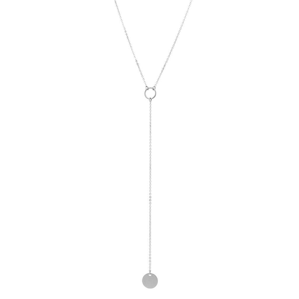 Drop Disc Necklace