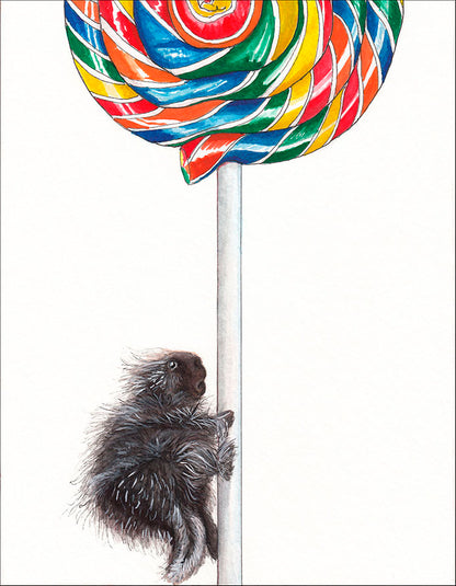 Porcupop Birthday Greeting Card