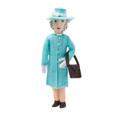 Queen Elizabeth ornament - Blue dress