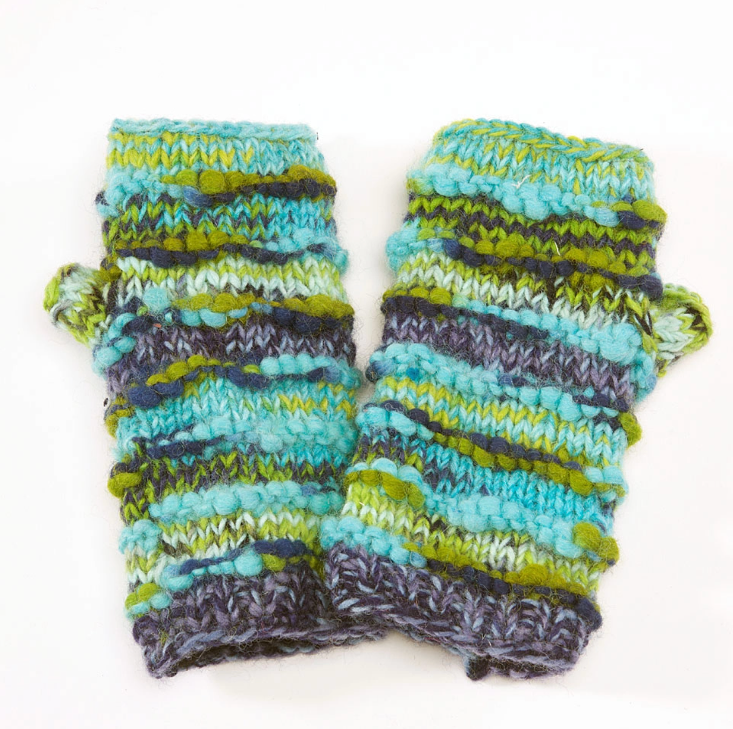 Ribbed Knit Fingerless Gloves