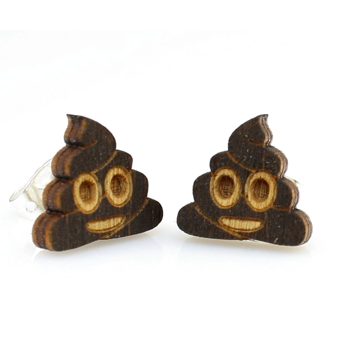 Poop emoji stud earrings