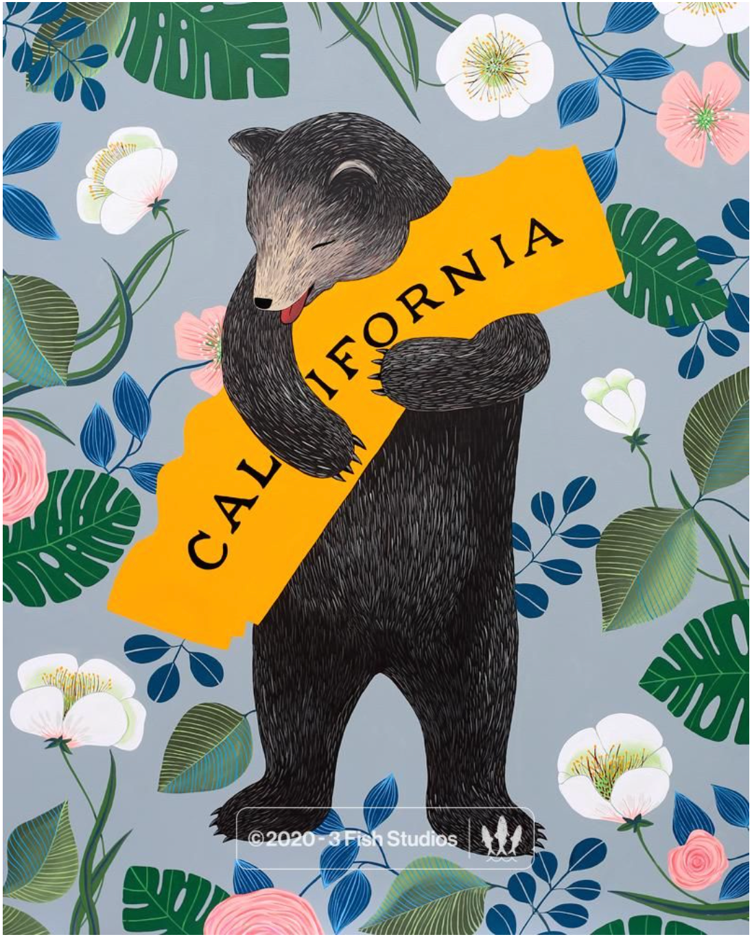 I Love You California Slate Print