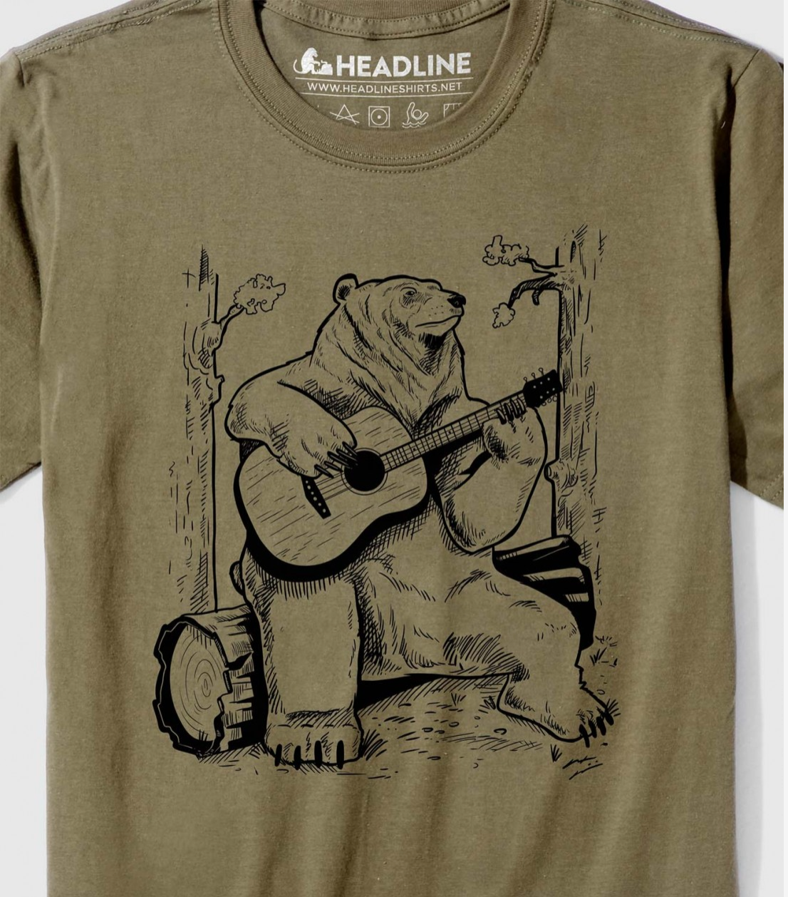 Acoustic Guitar Bear T-shirt