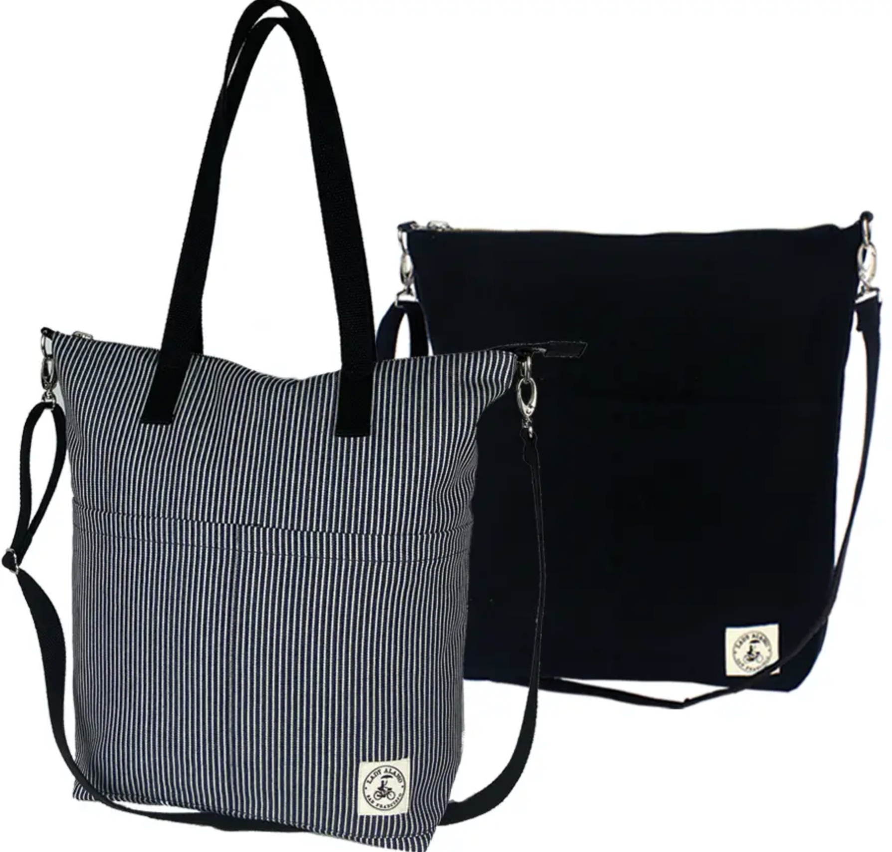 Reversible Messenger Bag - Hickory Stripe