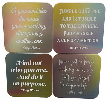 Dolly Parton Quote Coasters