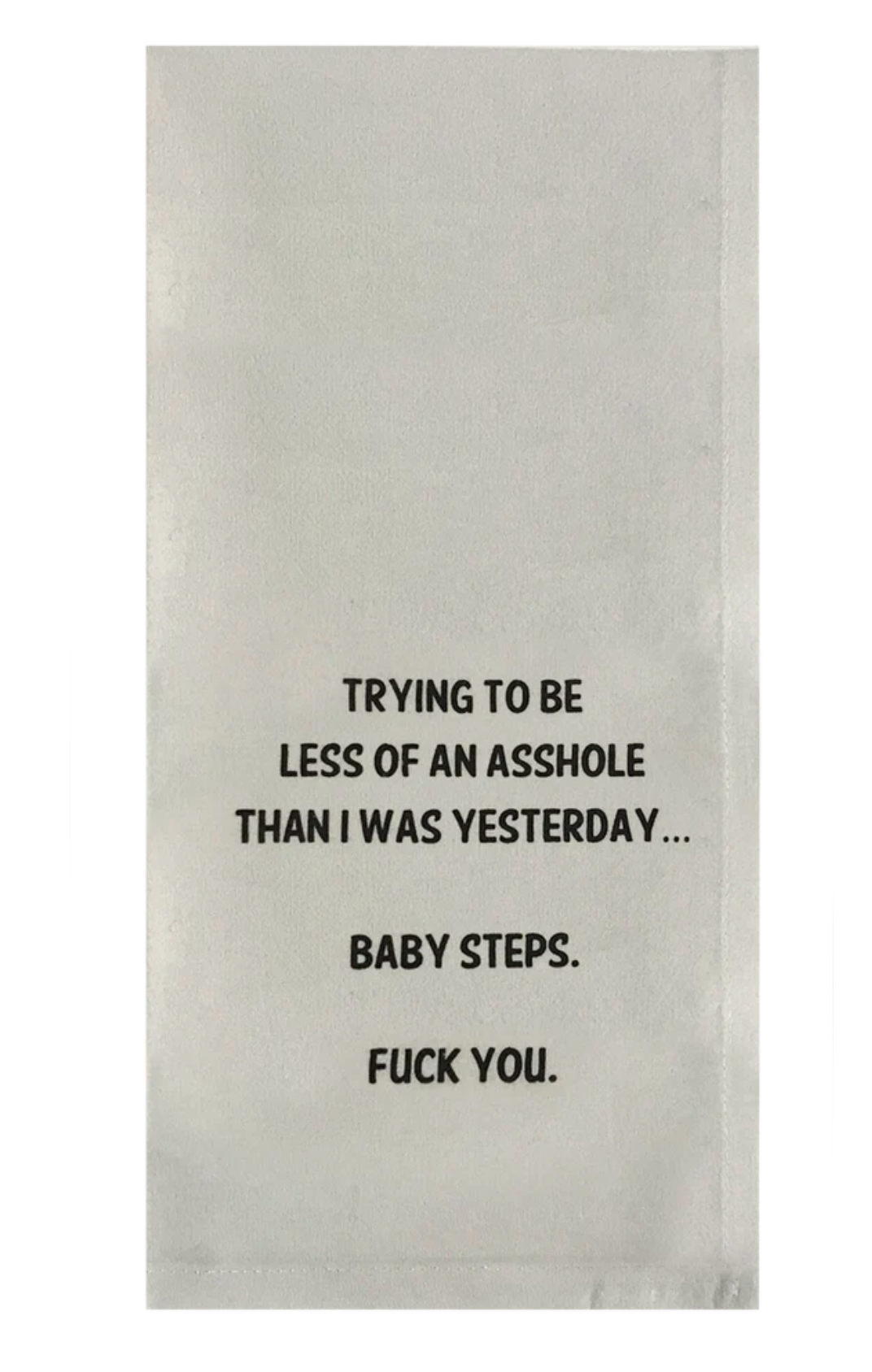 Baby Steps tea towel