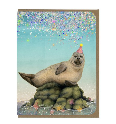 Harbor Seal Birthday Greeting Card