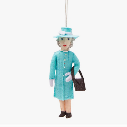 Queen Elizabeth ornament - Blue dress