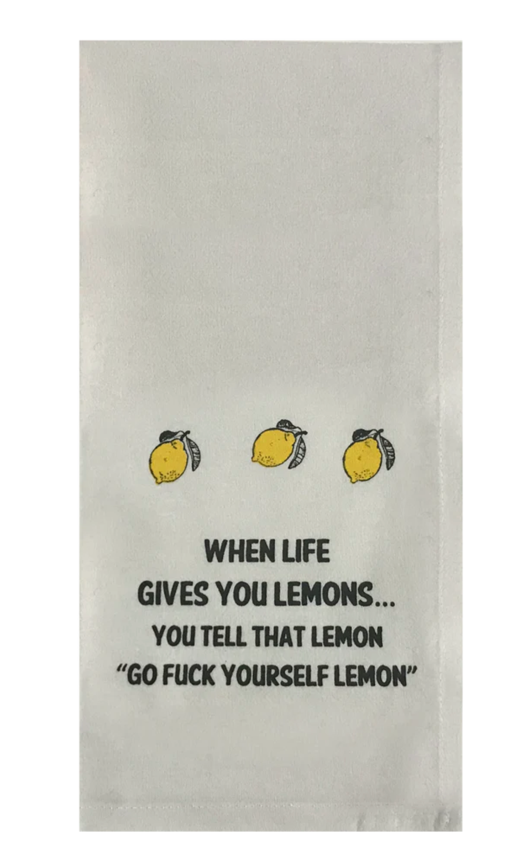 Lemons tea towel