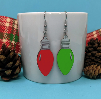 Christmas Lights Dangly earrings