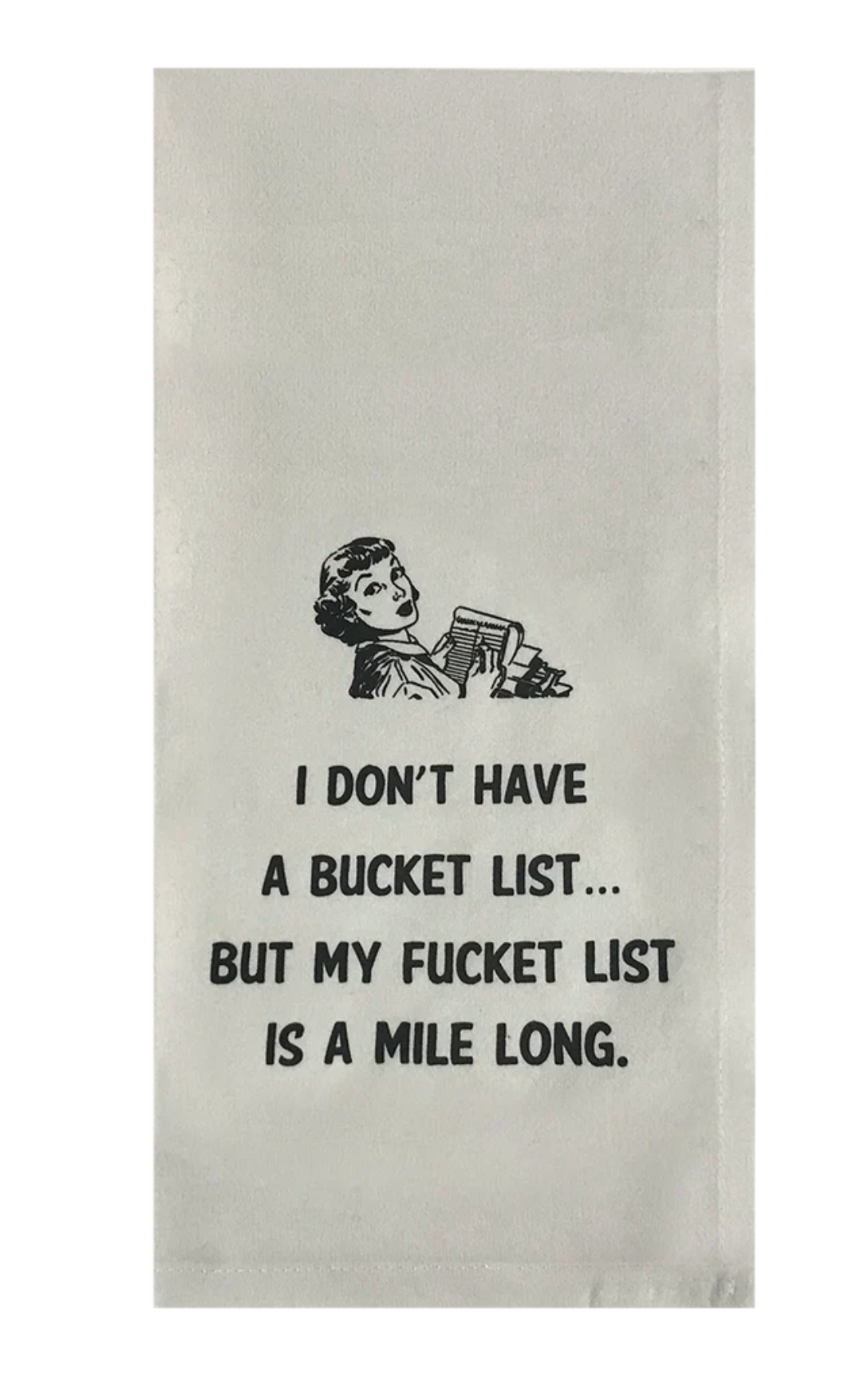 Bucket List tea towel