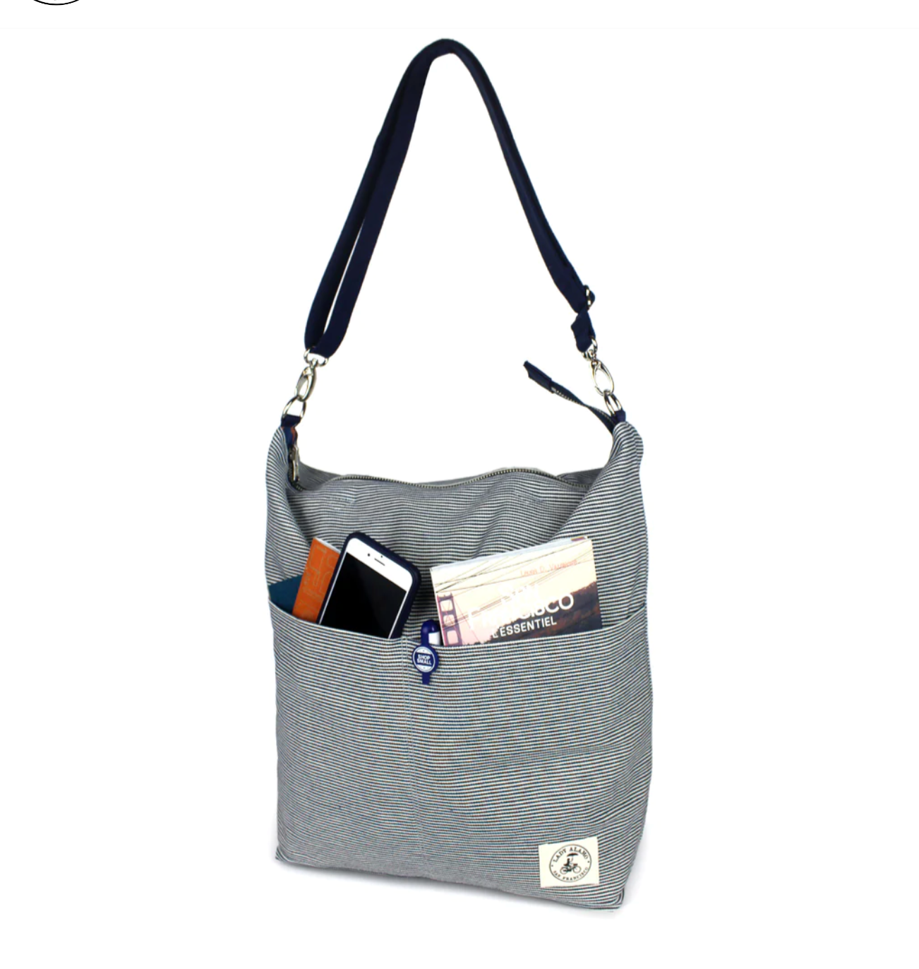 Reversible Messenger Bag - Charcoal/Railroad