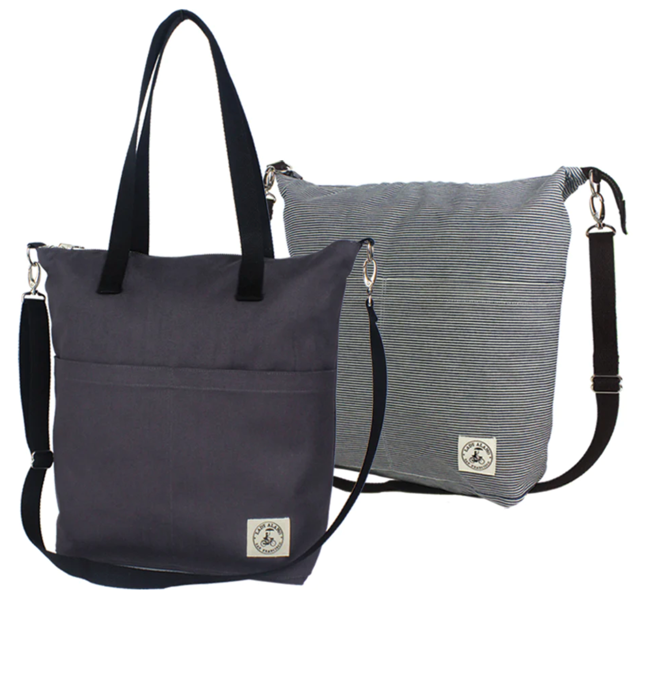 Reversible Messenger Bag - Charcoal/Railroad