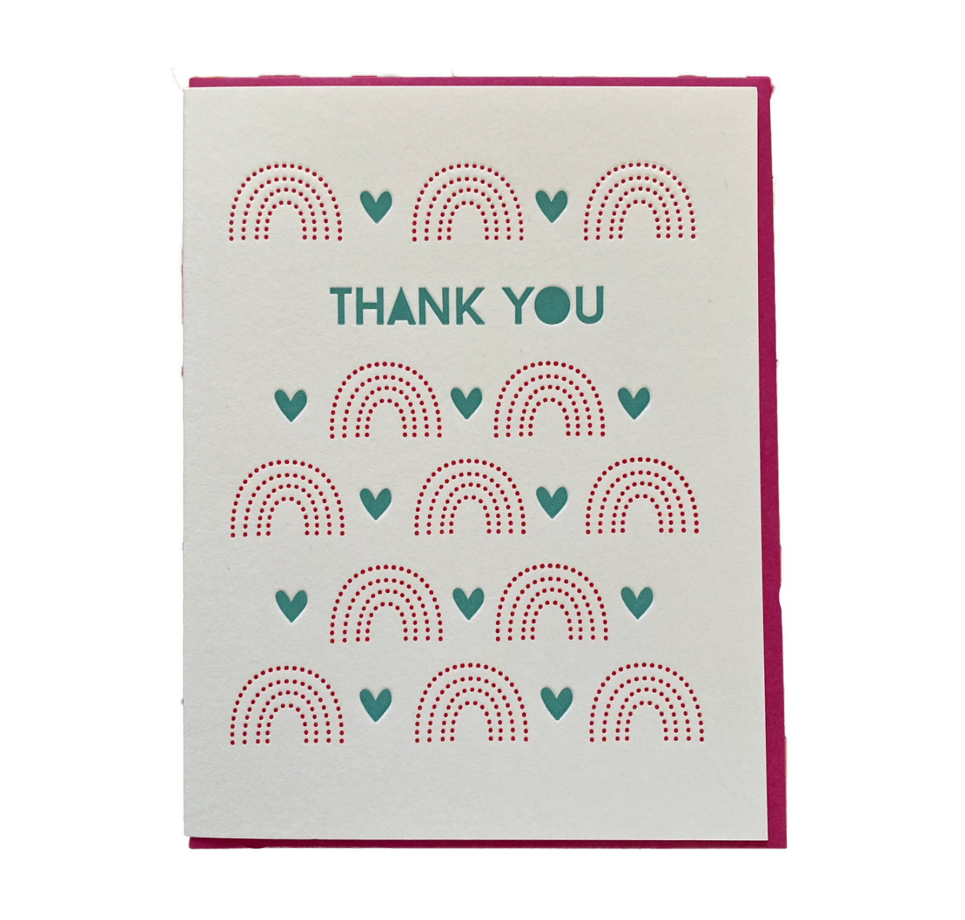 Thank You Rainbows Letterpress card